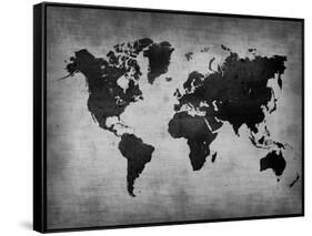 World  Map 8-NaxArt-Framed Stretched Canvas