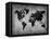 World  Map 8-NaxArt-Framed Stretched Canvas