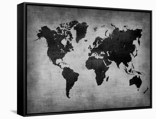 World  Map 8-NaxArt-Framed Stretched Canvas