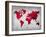 World  Map 9-NaxArt-Framed Art Print