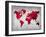 World  Map 9-NaxArt-Framed Art Print