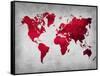World  Map 9-NaxArt-Framed Stretched Canvas