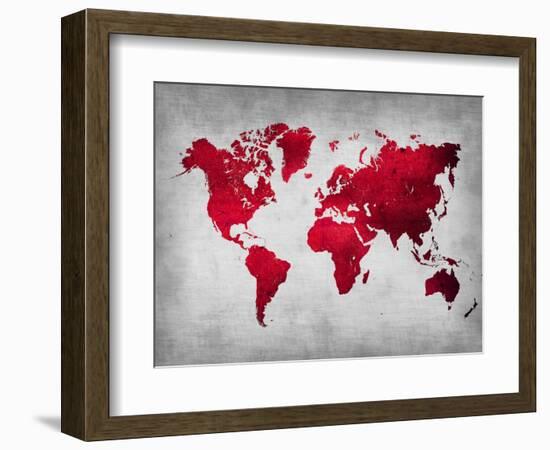 World  Map 9-NaxArt-Framed Art Print