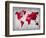 World  Map 9-NaxArt-Framed Art Print