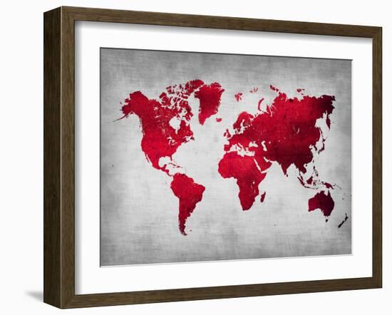 World  Map 9-NaxArt-Framed Art Print