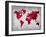 World  Map 9-NaxArt-Framed Art Print
