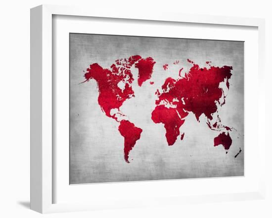 World  Map 9-NaxArt-Framed Art Print