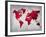 World  Map 9-NaxArt-Framed Art Print