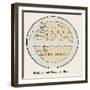 World Map According to Pomponius Mela Showing Europe Africa Asia and "The Rest" in the Lower Half-null-Framed Art Print