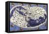 World Map According to Ptolemy's Views-null-Framed Stretched Canvas