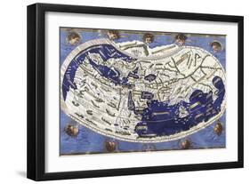 World Map According to Ptolemy's Views-null-Framed Giclee Print