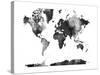 World Map BG 1-Marlene Watson-Stretched Canvas