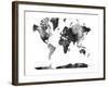World Map BG 1-Marlene Watson-Framed Giclee Print
