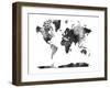 World Map BG 1-Marlene Watson-Framed Giclee Print