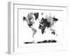 World Map BG 1-Marlene Watson-Framed Giclee Print