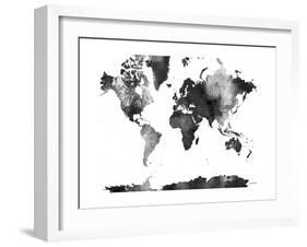 World Map BG 1-Marlene Watson-Framed Giclee Print