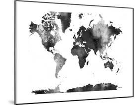 World Map BG 1-Marlene Watson-Mounted Giclee Print