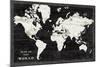 World Map Black-Sue Schlabach-Mounted Art Print