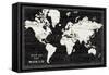 World Map Black-Sue Schlabach-Framed Stretched Canvas