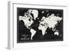 World Map Black-Sue Schlabach-Framed Premium Giclee Print