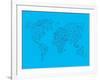 World Map Blue 1-NaxArt-Framed Art Print