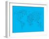 World Map Blue 1-NaxArt-Framed Art Print