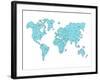 World Map Blue-NaxArt-Framed Art Print