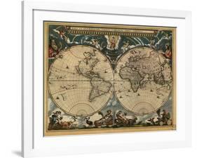 World Map, c.1664-null-Framed Art Print