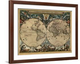 World Map, c.1664-null-Framed Art Print