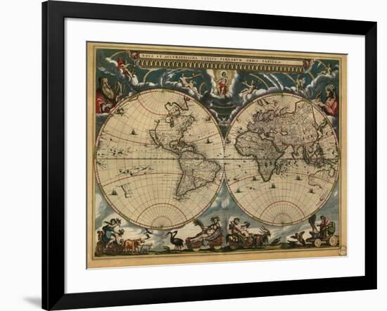 World Map, c.1664-null-Framed Art Print