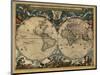 World Map, c.1664-Joan Blaeu-Mounted Giclee Print