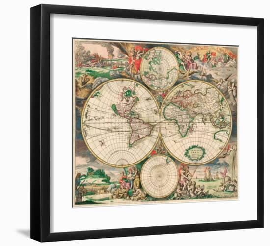 World Map, c.1689-Joan Blaeu-Framed Giclee Print