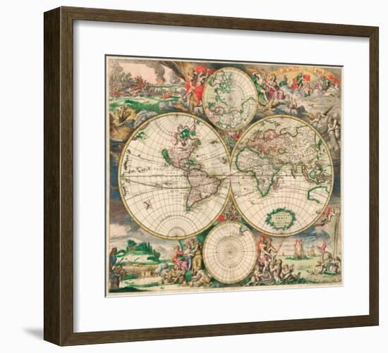 World Map, c.1689-Joan Blaeu-Framed Giclee Print