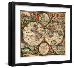 World Map, c.1689-null-Framed Art Print