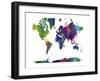 World Map Clr 1-Marlene Watson-Framed Premium Giclee Print