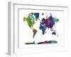 World Map Clr 1-Marlene Watson-Framed Premium Giclee Print