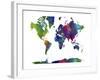 World Map Clr 1-Marlene Watson-Framed Giclee Print