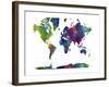 World Map Clr 1-Marlene Watson-Framed Giclee Print