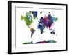 World Map Clr 1-Marlene Watson-Framed Giclee Print