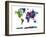 World Map Clr 1-Marlene Watson-Framed Giclee Print