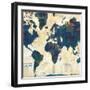 World Map Collage v2-Sue Schlabach-Framed Art Print