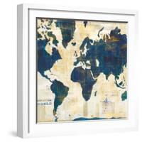 World Map Collage v2-Sue Schlabach-Framed Art Print