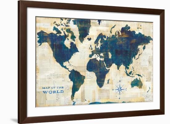 World Map Collage-Sue Schlabach-Framed Art Print