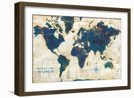 World Map Collage-Sue Schlabach-Framed Art Print