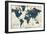 World Map Collage-Sue Schlabach-Framed Art Print