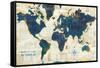 World Map Collage-Sue Schlabach-Framed Stretched Canvas