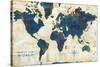 World Map Collage-Sue Schlabach-Stretched Canvas