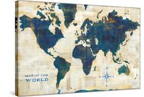 World Map Collage-Sue Schlabach-Stretched Canvas