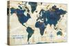 World Map Collage-Sue Schlabach-Stretched Canvas