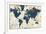 World Map Collage-Sue Schlabach-Framed Premium Giclee Print